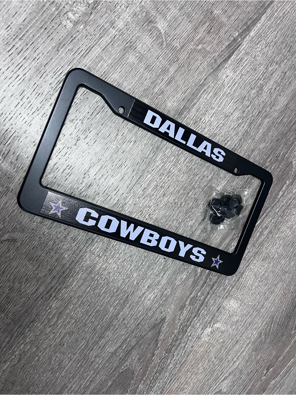 Dallas Cowboys premium black license plate cover